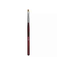 Кисть для геля POLE закругленная, коричневая, в тубе №4